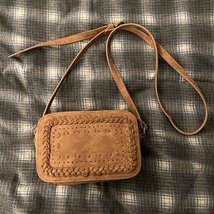 Icing brown suede purse